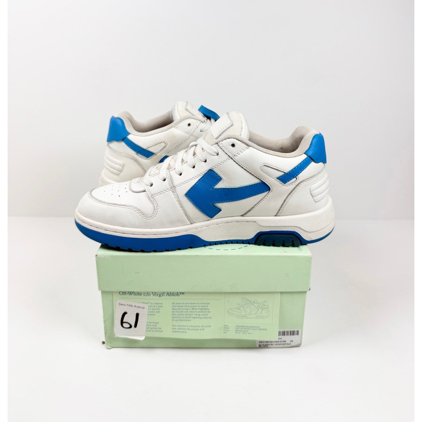 Size 41EU/8US - Off White Out Of Office