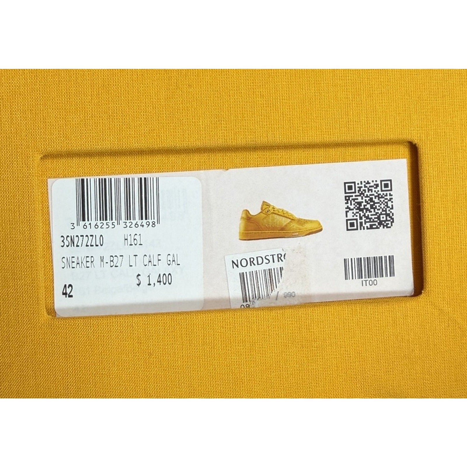 Size 42EU/9US - Dior B27 World Tour Yellow NEW/RETAIL $1.4K