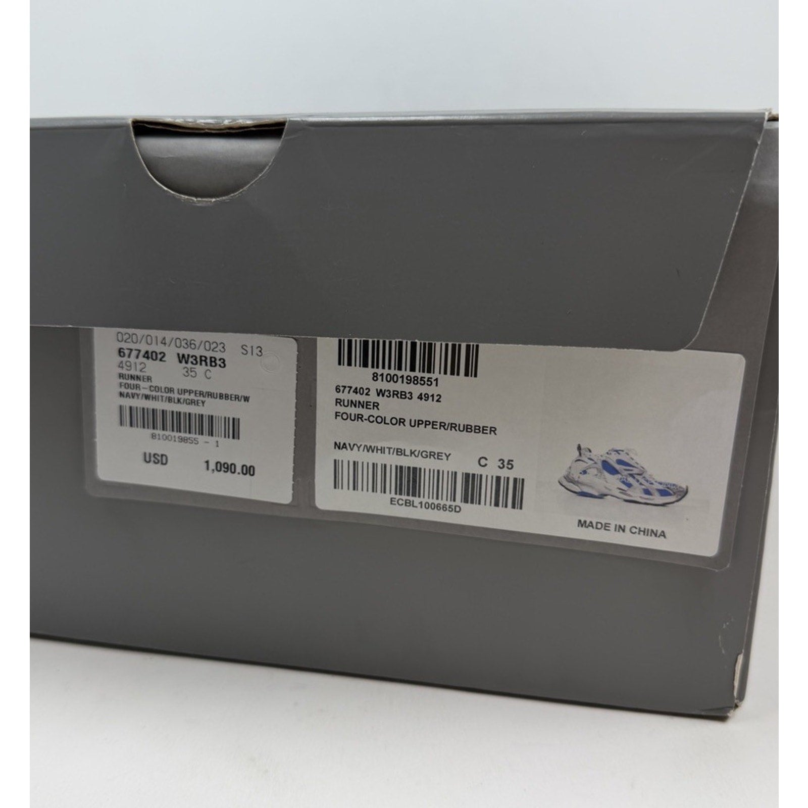 Size 35EU/5W - Balenciaga Runner Blue White NEW
