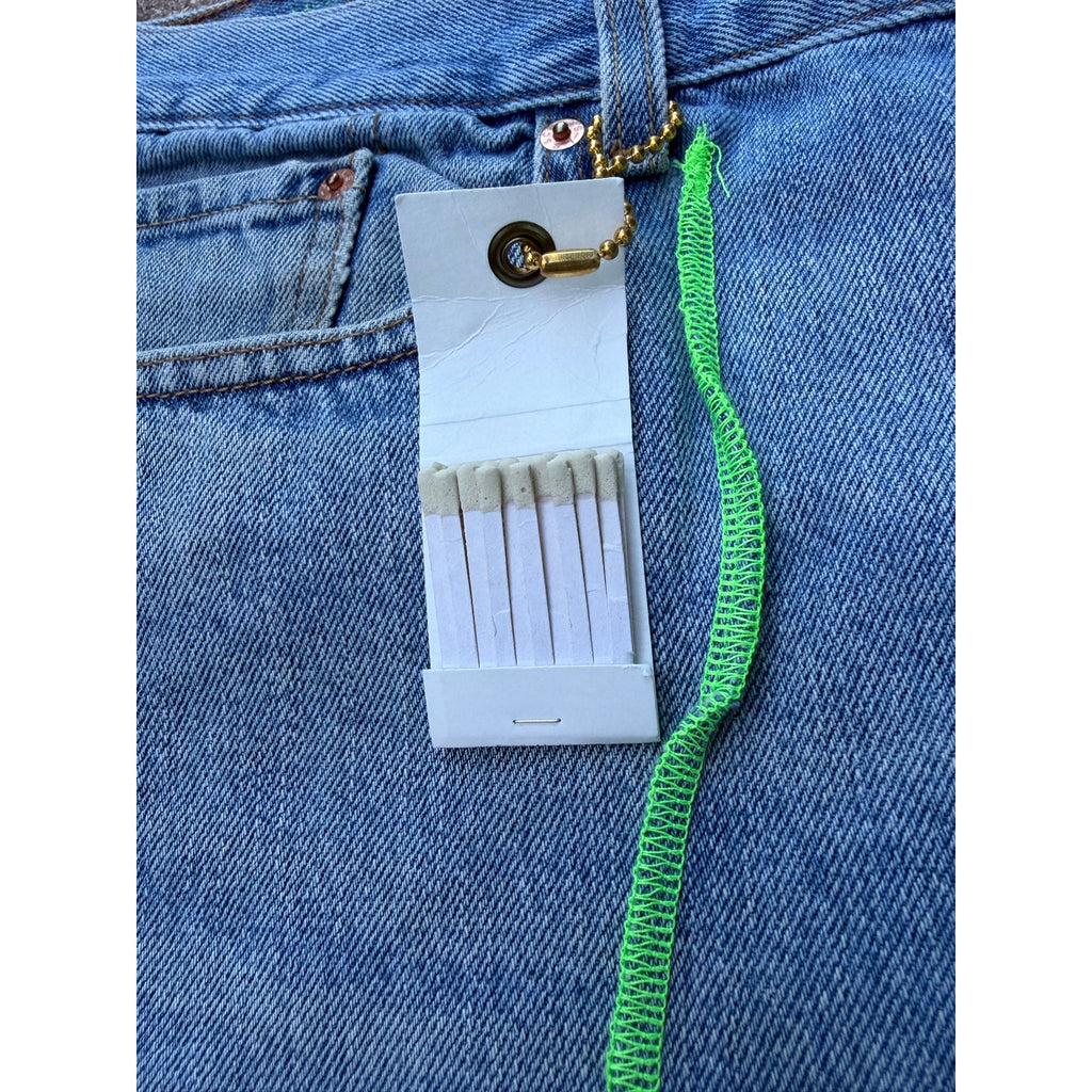 Size 36 - Better With Age Derby Plated Denim NEW