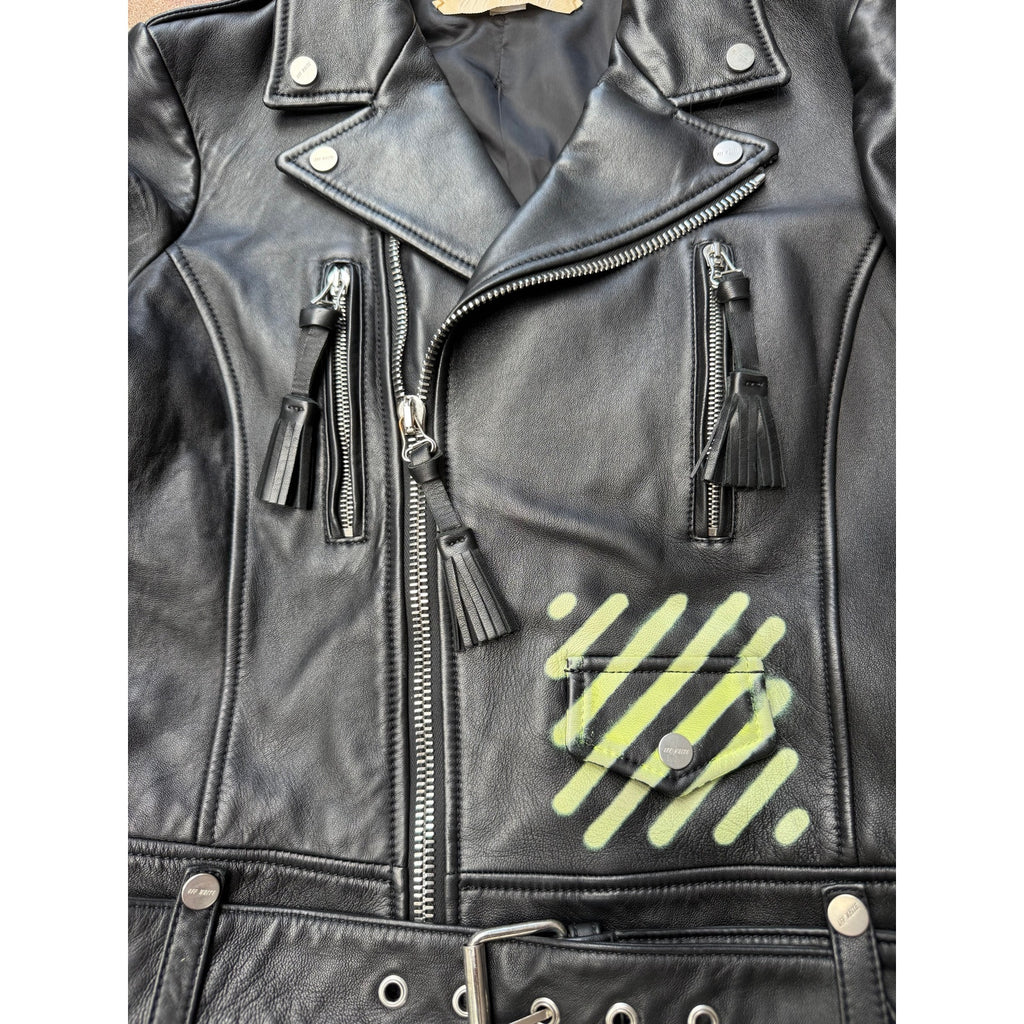 Size S - Off-White Virgil Biker Leather Jacket Women’s