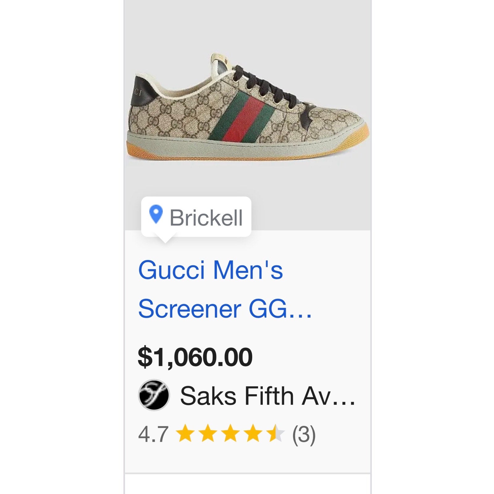 Size 6.5US - Gucci Screener GG Monogram NEW