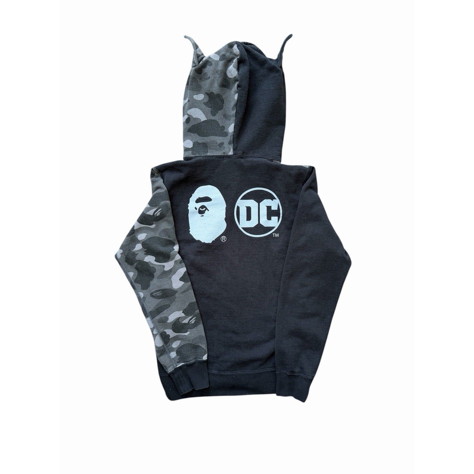 Size L (Fits M) - Bape x DC Comics Batman Full Zip Hoodie
