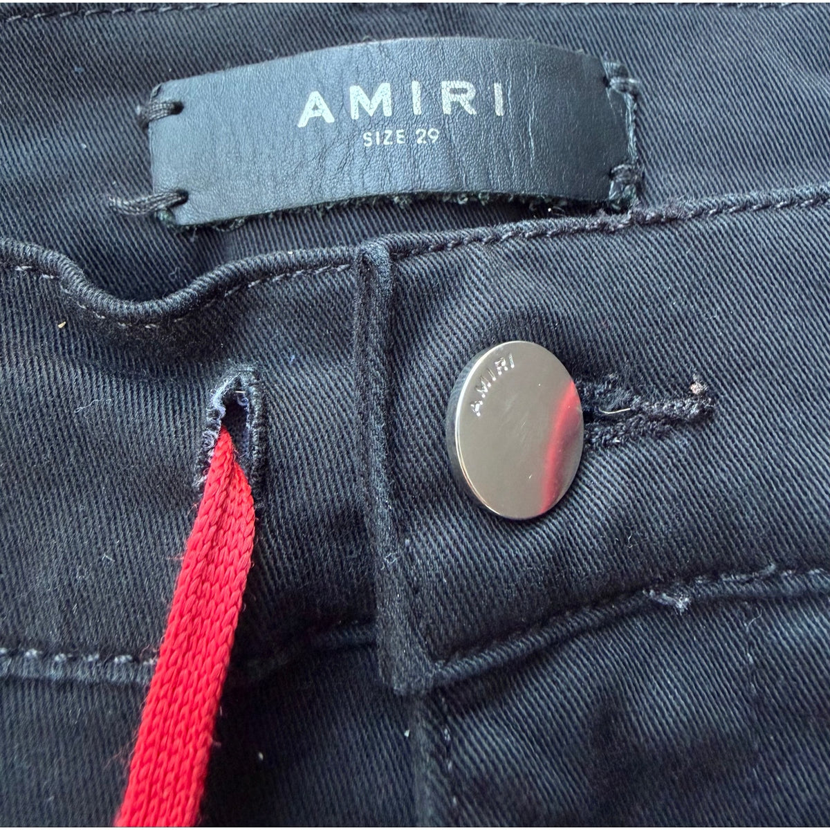 Size 29 - Amiri red stripe cargo jeans