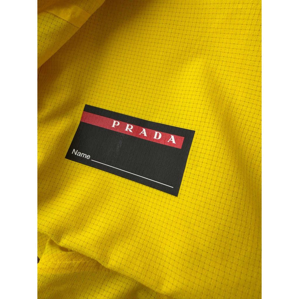 Size M - Prada 2-in-1 Convertible Jacket & Bag Yellow Nylon
