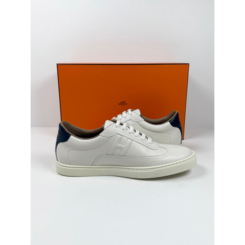 Size 8.5 - Hermes Quicker Leather Sneakers NEW