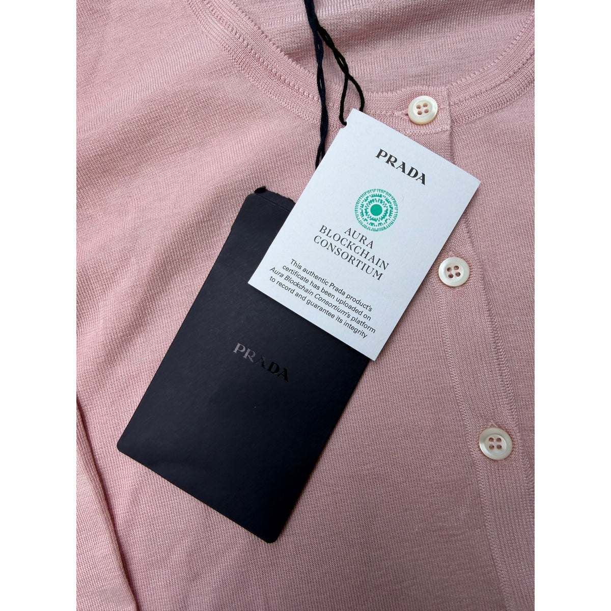 Size S - Prada Fastening Pink Cardigan NEW