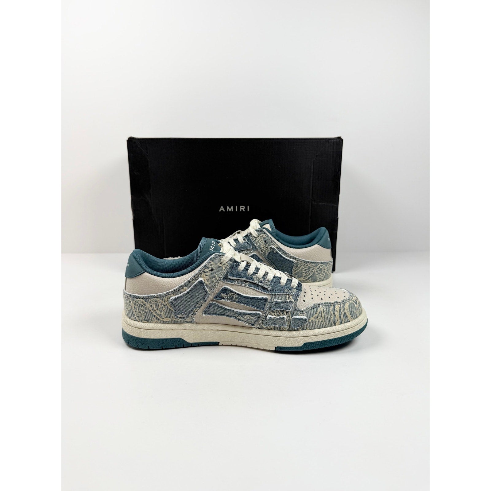 Size 40EU/7US - Amiri Skel Top Low Denim Blue NEW