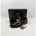 Size 8.5 - Versace Chain Link Leather Loafers