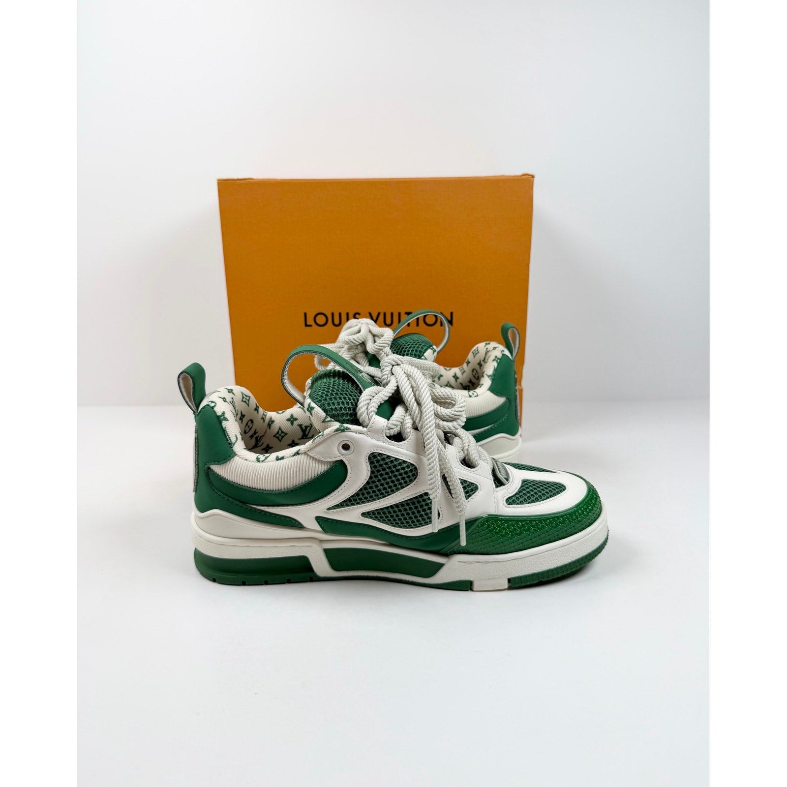 Size 7.5UK/8.5US - Louis Vuitton Skate White Green