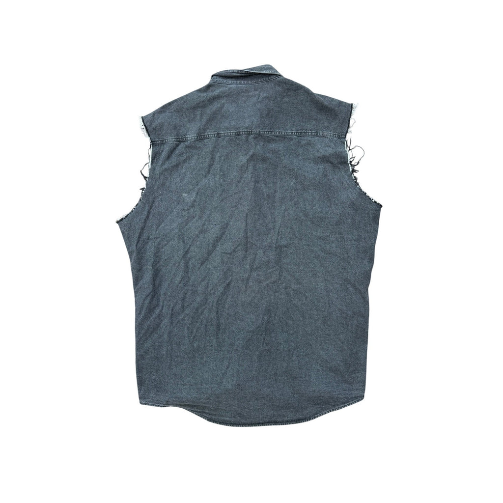 Size 2XL - Balenciaga  Oversized Distressed Denim Vest
