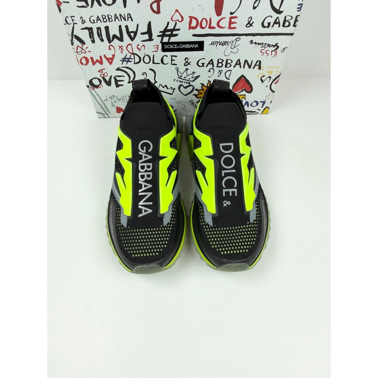 Size 41EU/8US - Dolce & Gabbana Sorrento Black Yellow