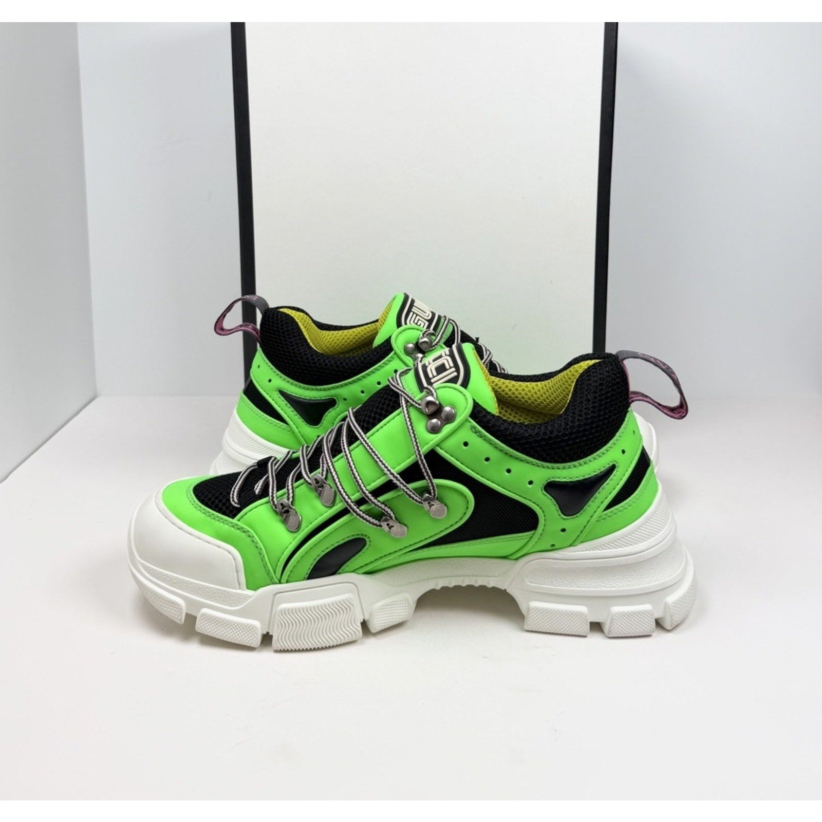 Size 10US - Gucci Flashtrek Neon Green NEW