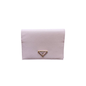 Prada Saffiano Pink Leather Bifold Wallet NEW