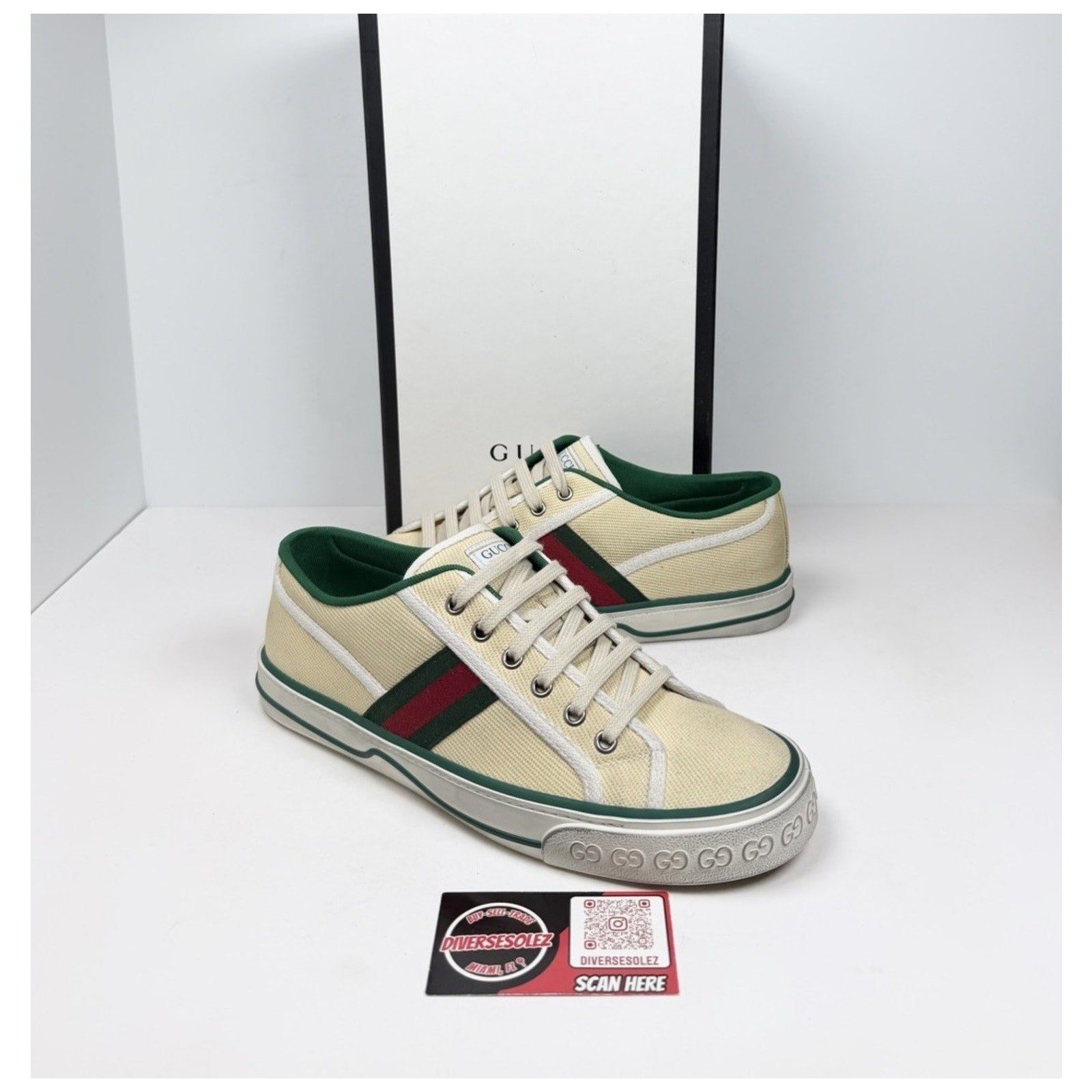 Size 8G/8.5US - Gucci Tennis 1977 Distressed NEW