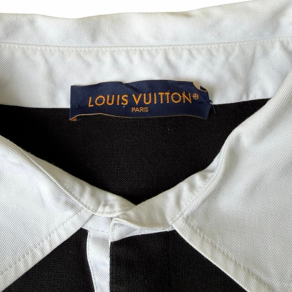 Size XL Fits L - Louis Vuitton Jaquard Polo Long Sleeve