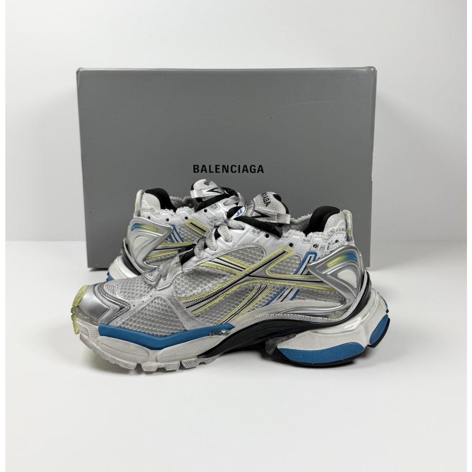 Size 41EU/8US - Balenciaga Runner White Yellow Blue NEW!