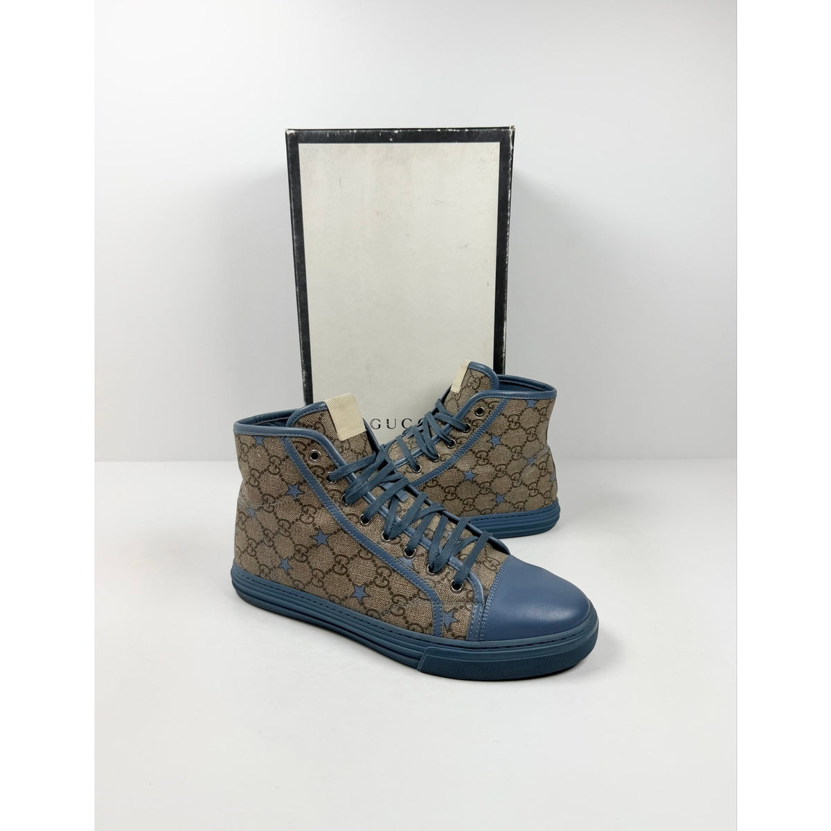 Size 9US - Gucci Monogram Stars High Top