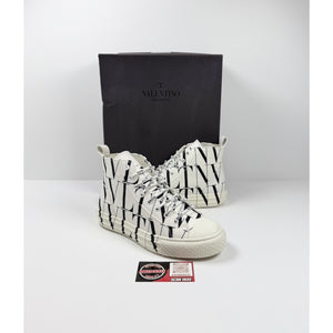 Size 40EU/7US - Valentino VLTN High Top White Sneakers
