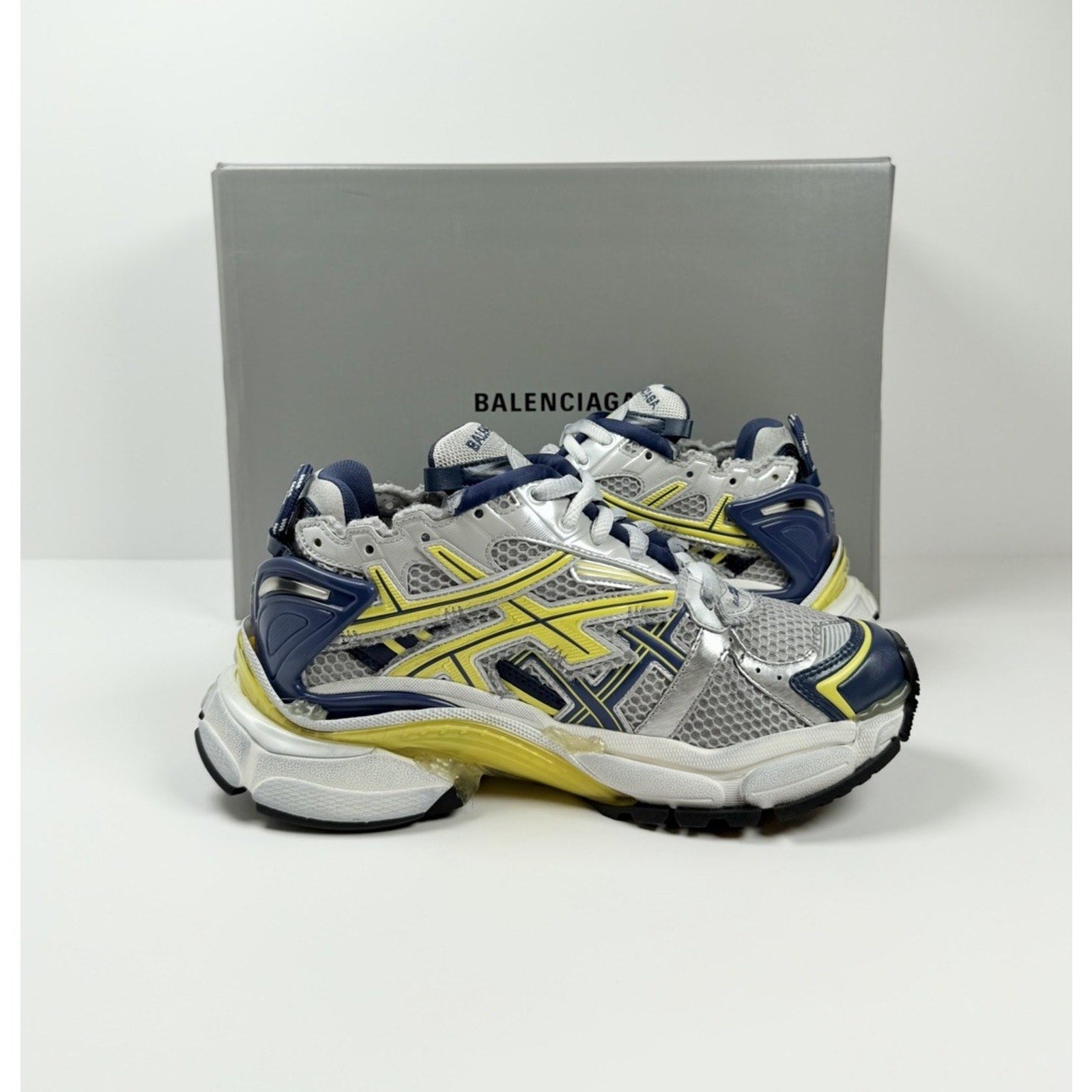 Size 40EU/7US - Balenciaga Runner Grey Blue Yellow NEW!