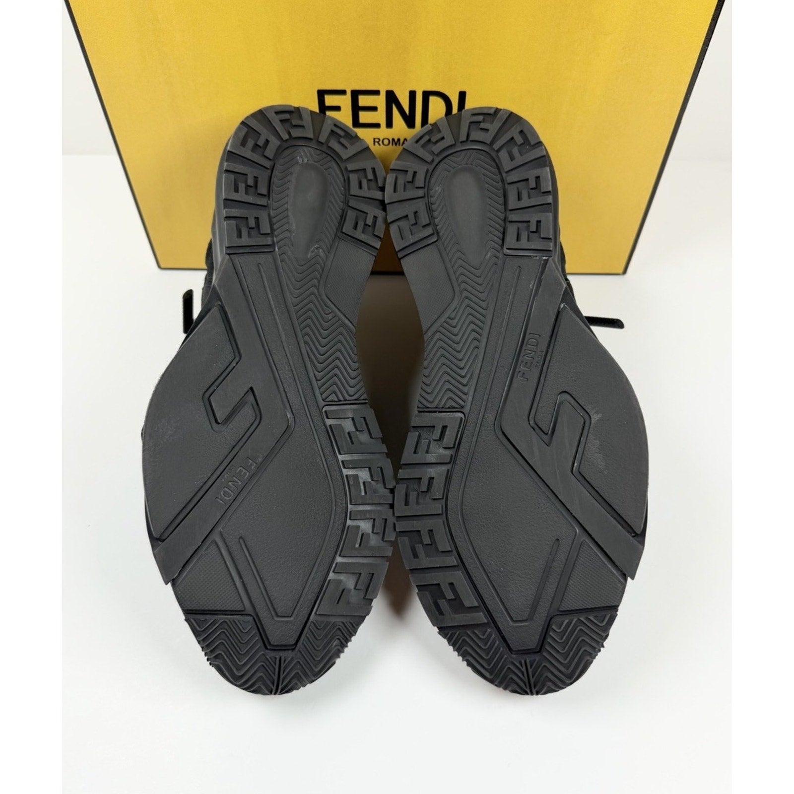Size 11UK/12US - Fendi Flow FF Monogram Side-Zip Trainers