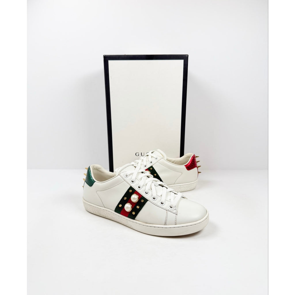 Size 36/6 - Gucci Ace Leather Low Top Womens’s