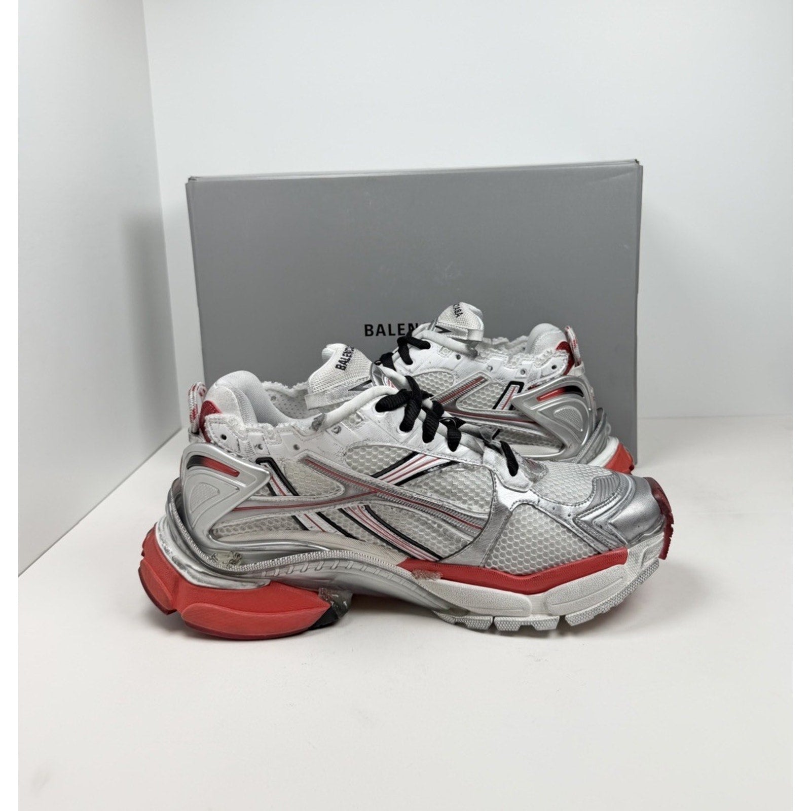 Size 46EU/13US - Balenciaga Runner White Red Black NEW
