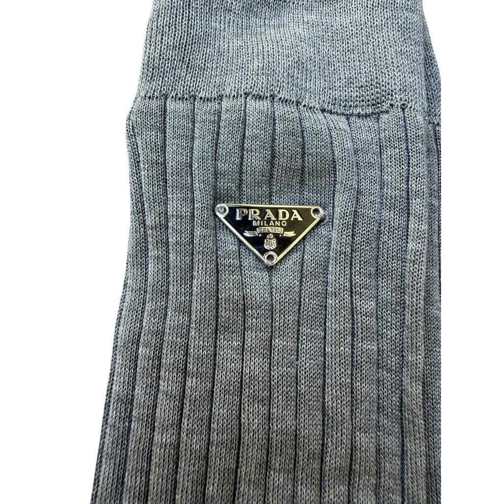 Prada Grey Cotton Socks NEW