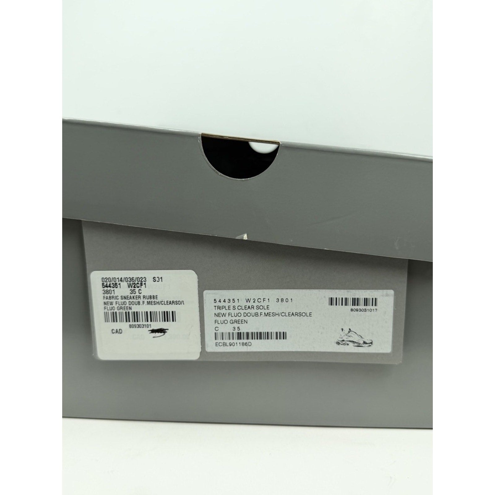 Size 35EU/5W - Balenciaga Triple S Fluo Green NEW