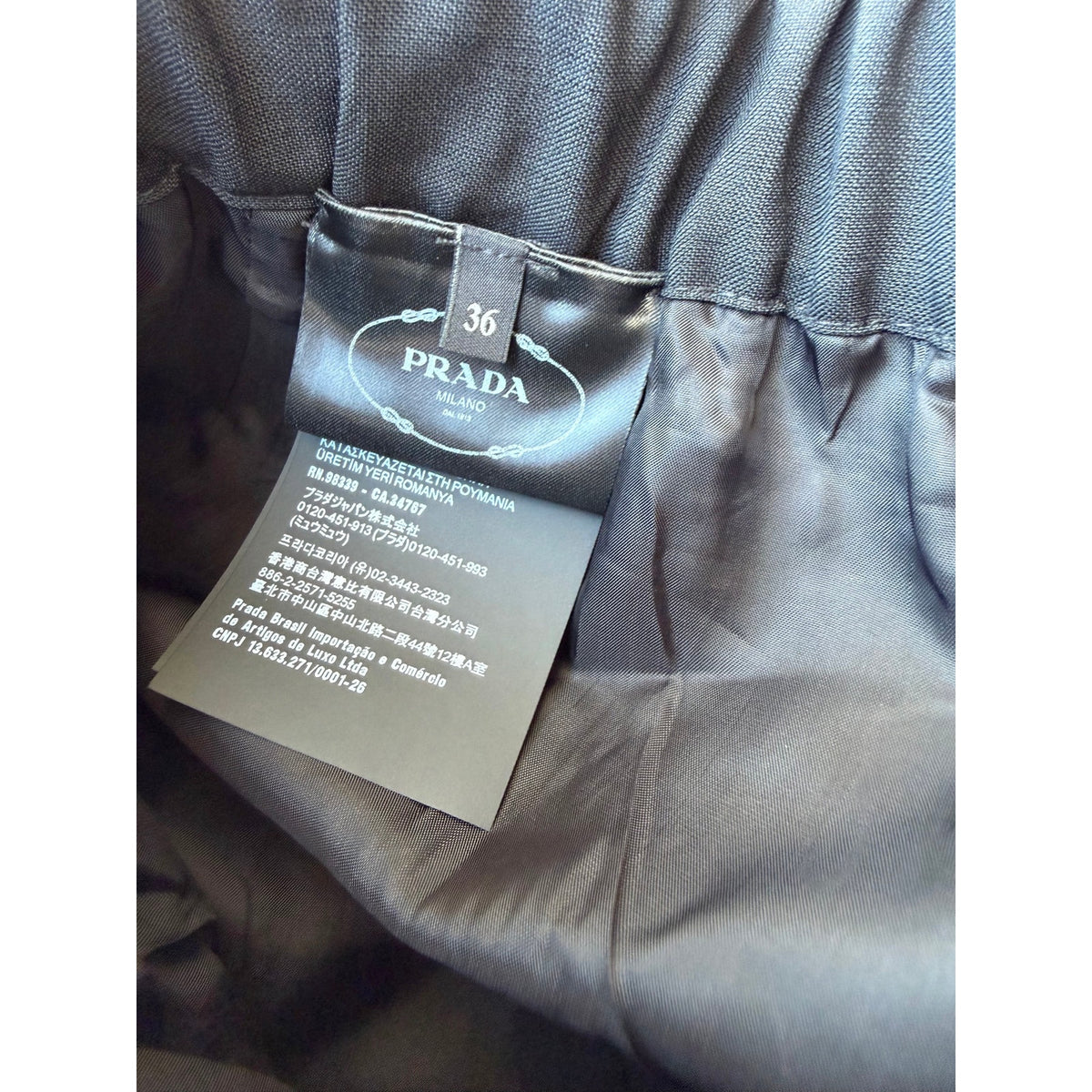 Size 36/US size 0 (XS) Prada Black Shorts NEW