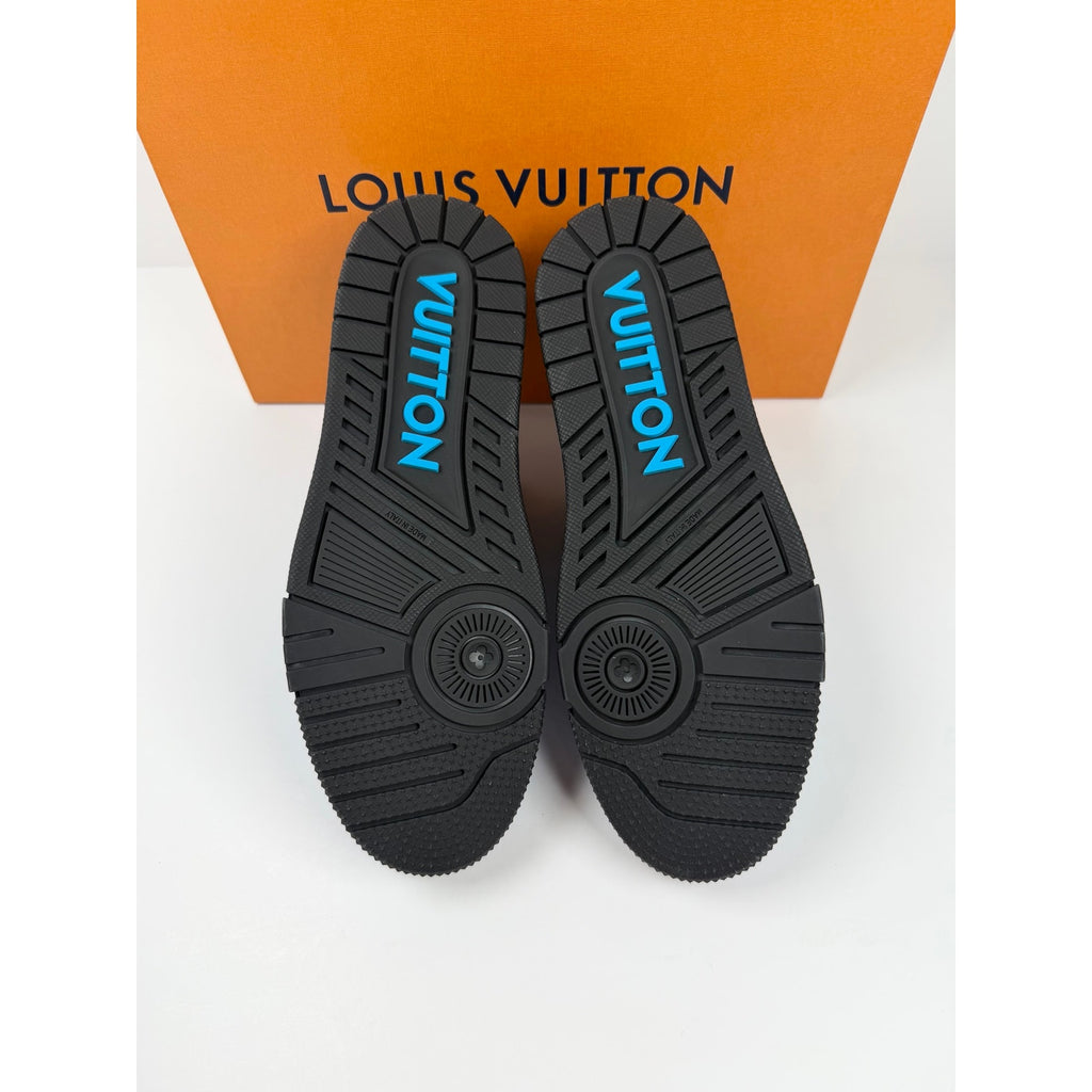 Size 7LV/8US - Louis Vuitton Leather Blue Sneakers NEW