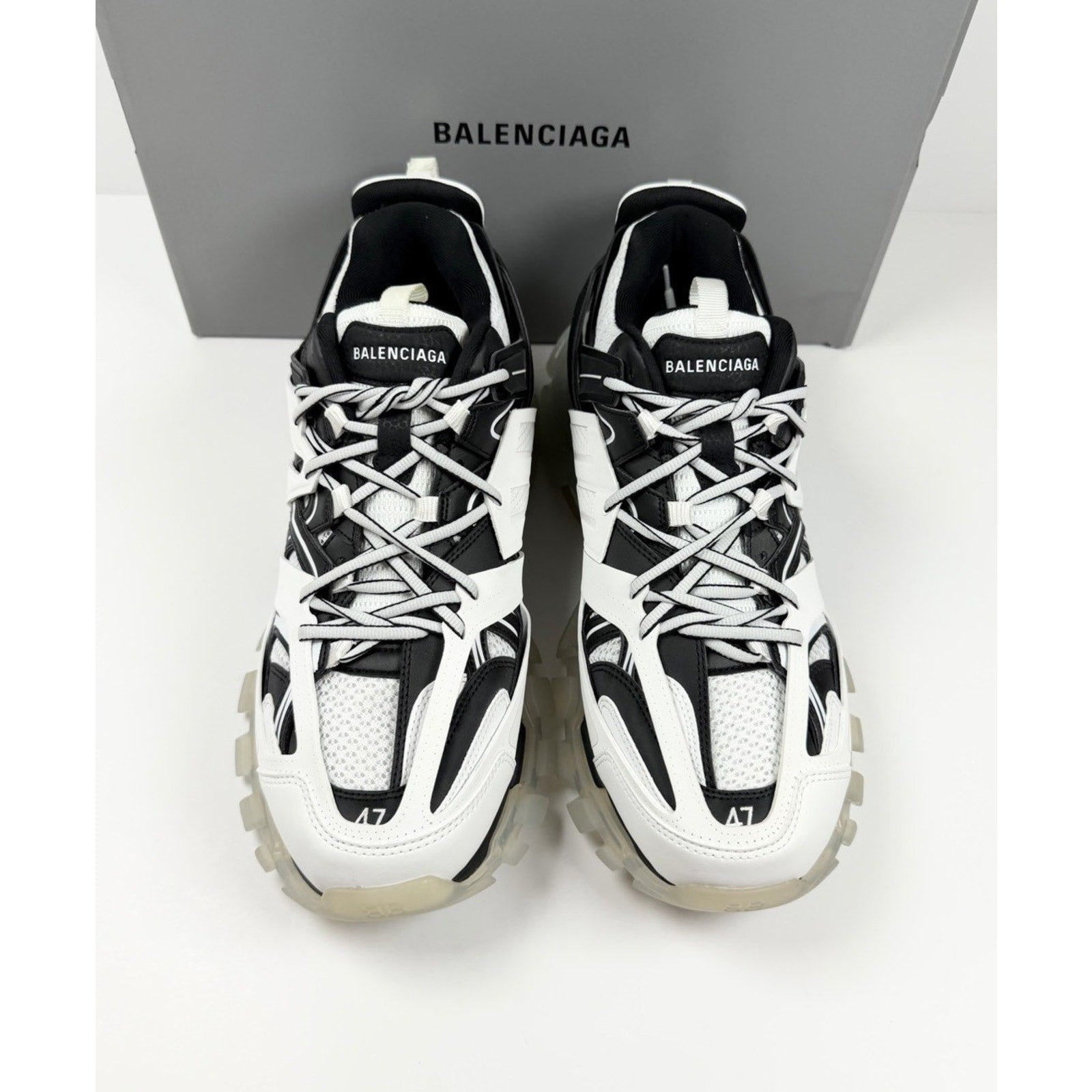 Size 47EU/14US - Balenciaga Track Black White Sneakers NEW