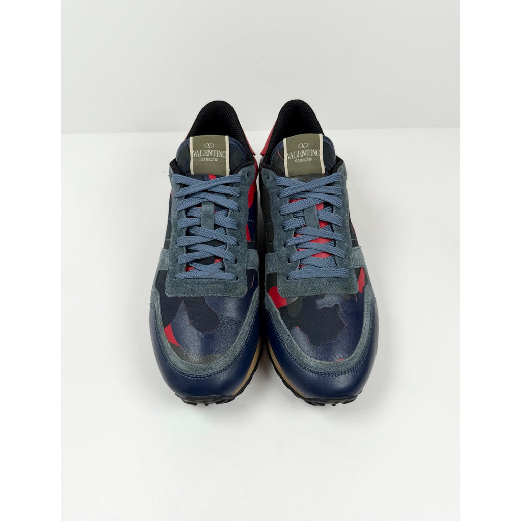 Size 9.5 - Valentino Garavani Rockrunner Marine Blue red