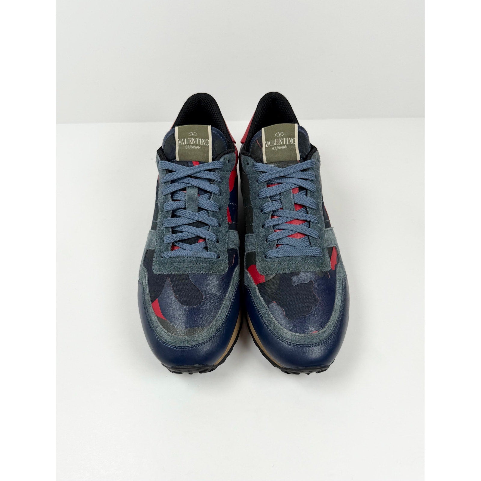 Size 9.5 - Valentino Garavani Rockrunner Marine Blue red