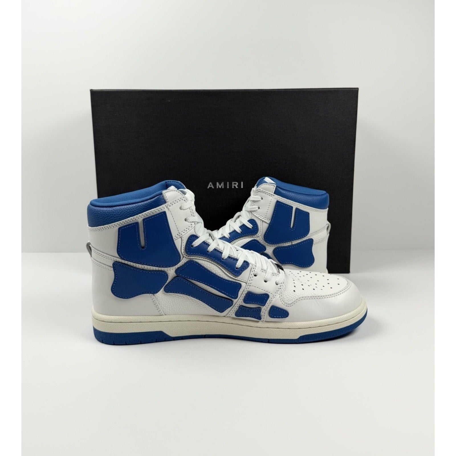 Size 46EU/13US - Amiri Skel Top High Top White Blue NEW!