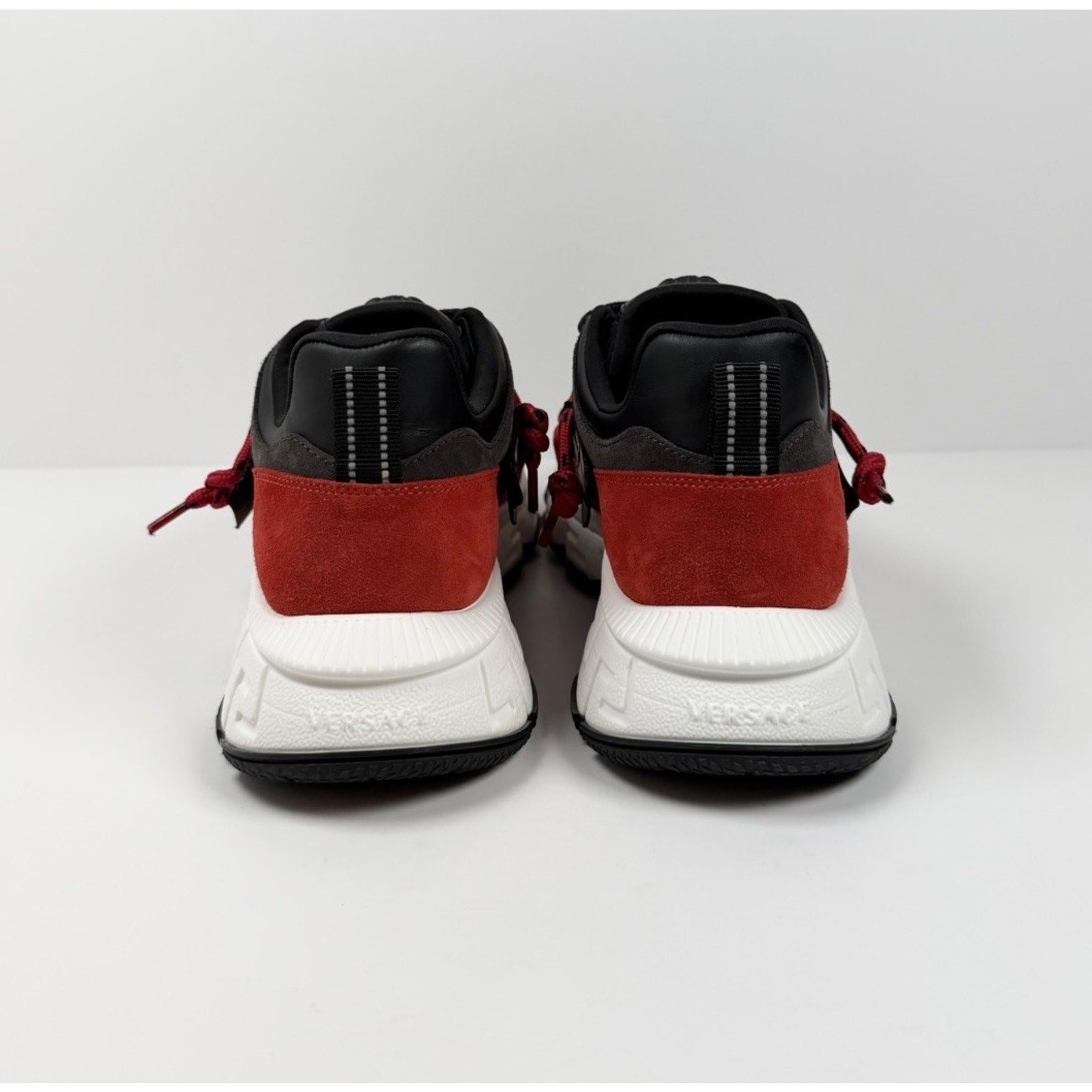 Size 41EU/8US - Versace Trigreca Black Red Sneakers NEW!