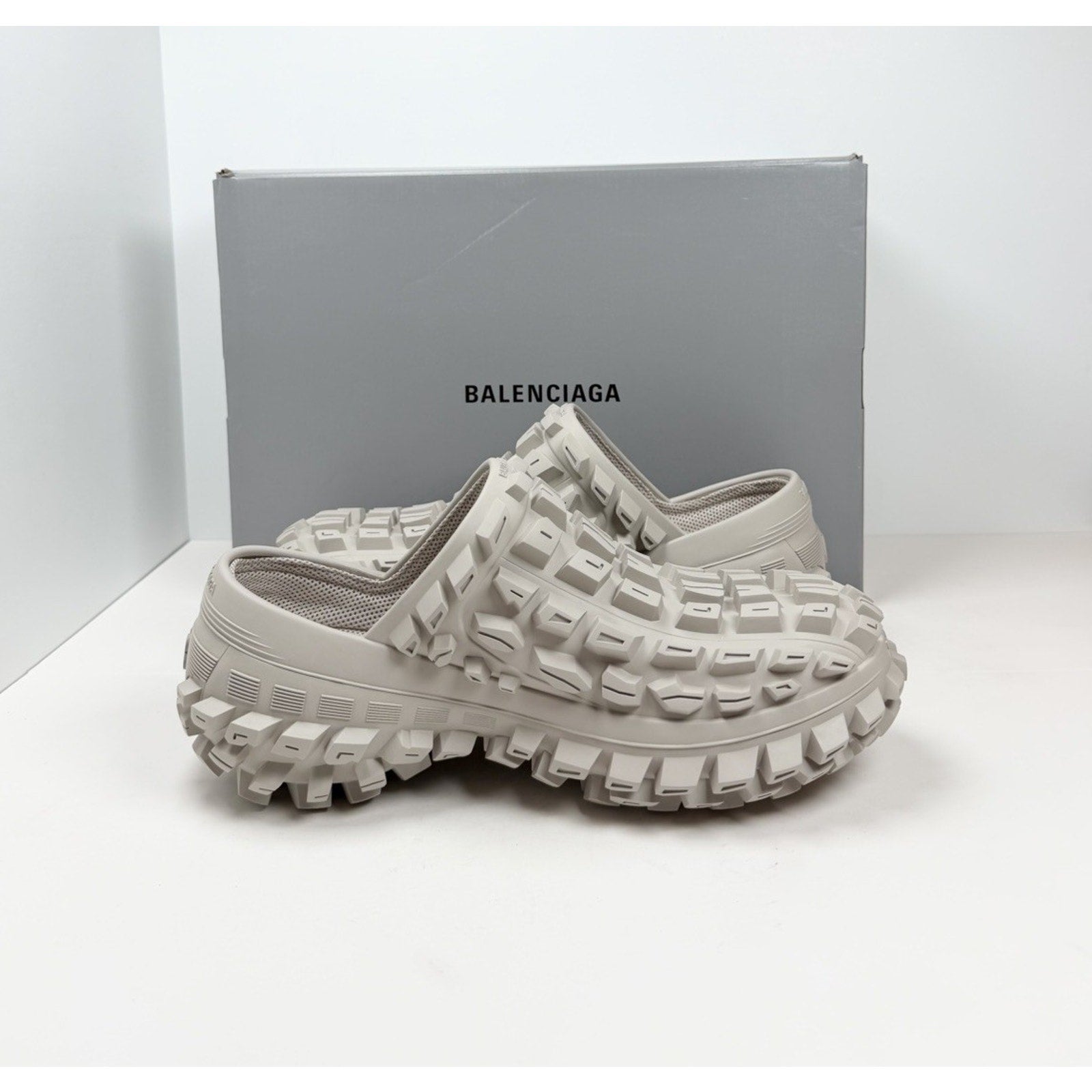 Size 46EU/13US - Balenciaga Defender Beige Clogs NEW