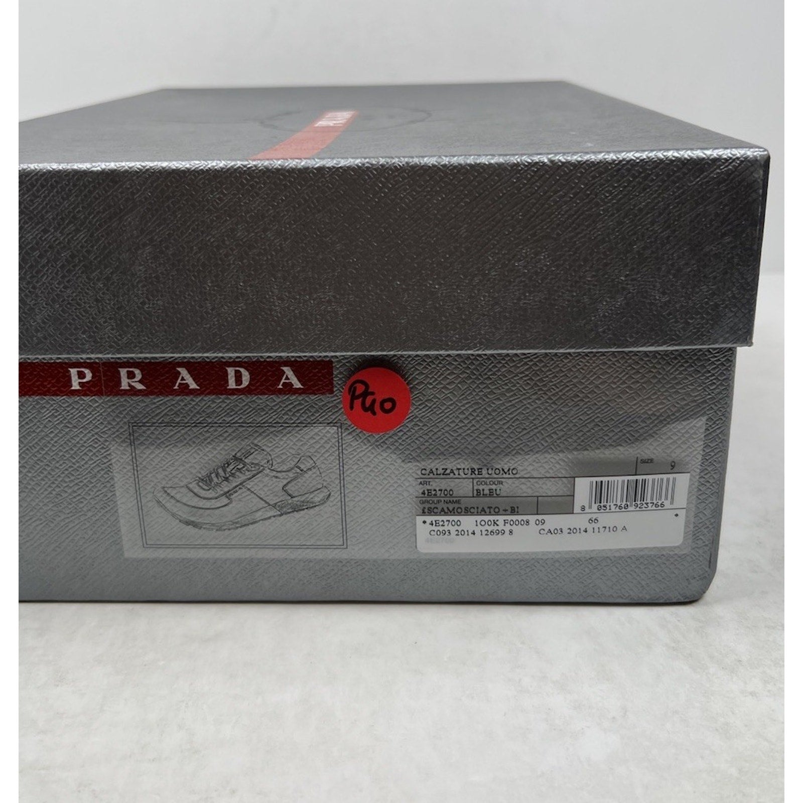Size 9UK/10US - Prada Matchrace Blue Nylon Suede