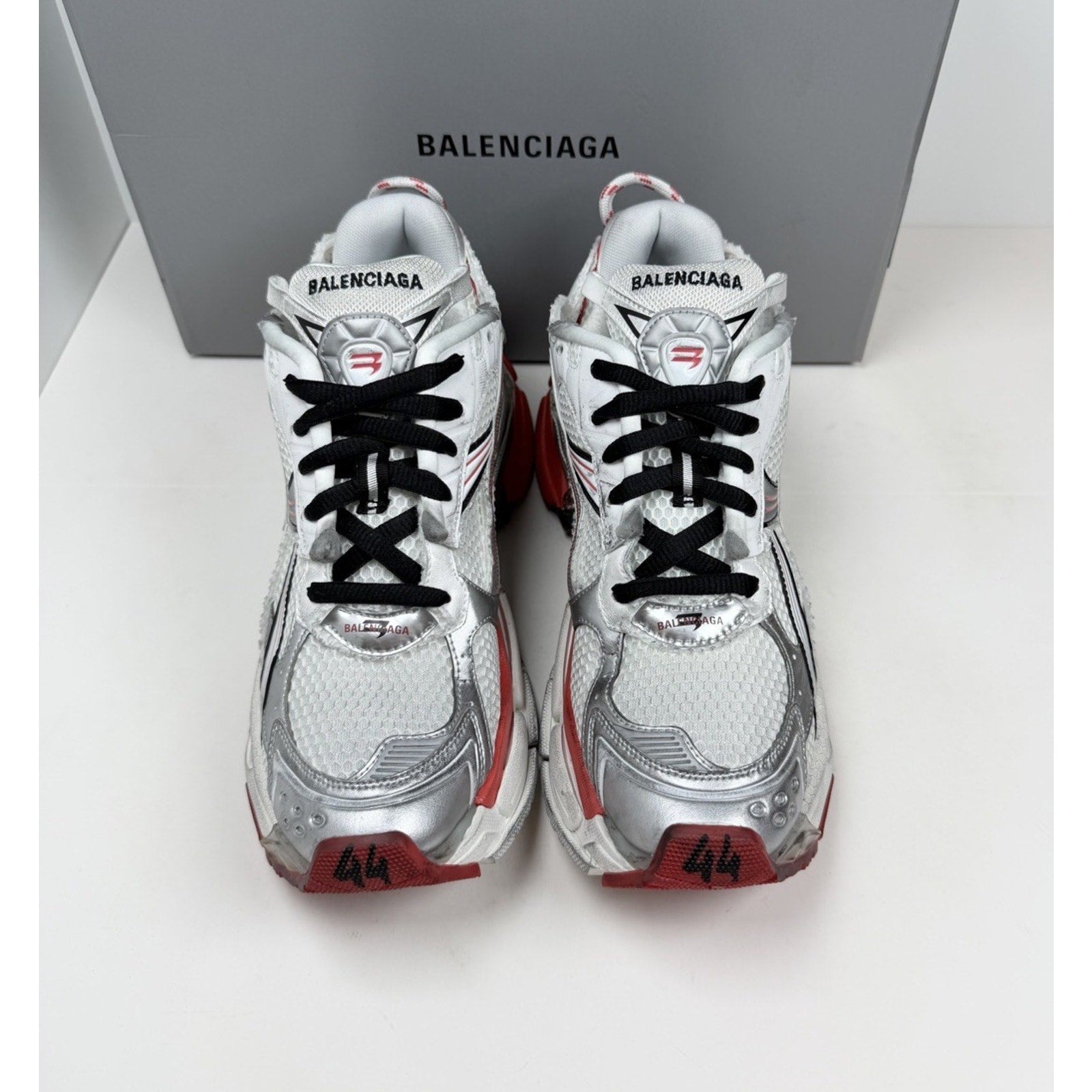 Size 44EU/11US - Balenciaga Runner White Red Black NEW