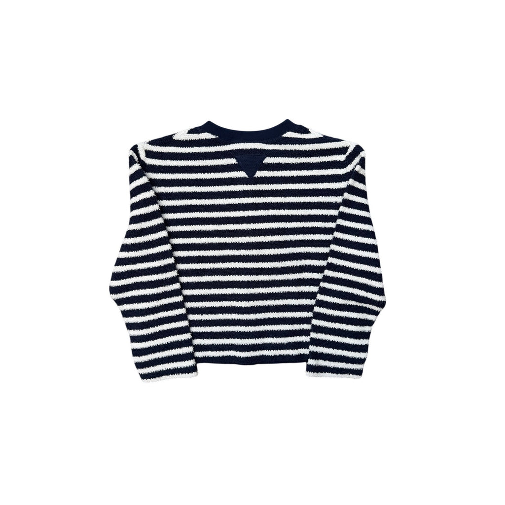 Size M - Prada Striped Bouclé Cardigan Sweater NEW