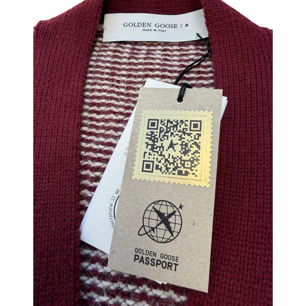 Size L - Golden Goose Wool Striped Cardigan NEW
