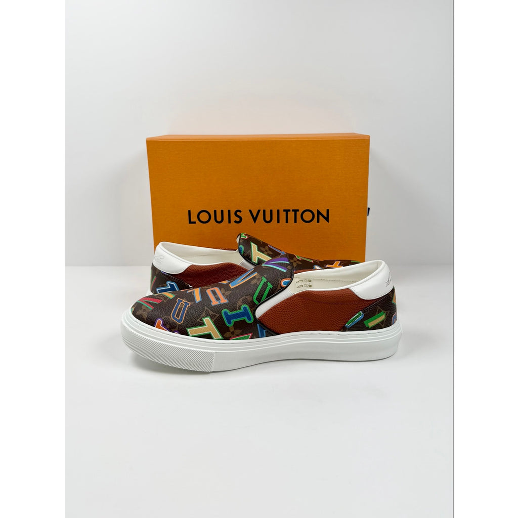 Size 7LV/8US - Louis Vuitton x NBA Ollie Slip On NEW