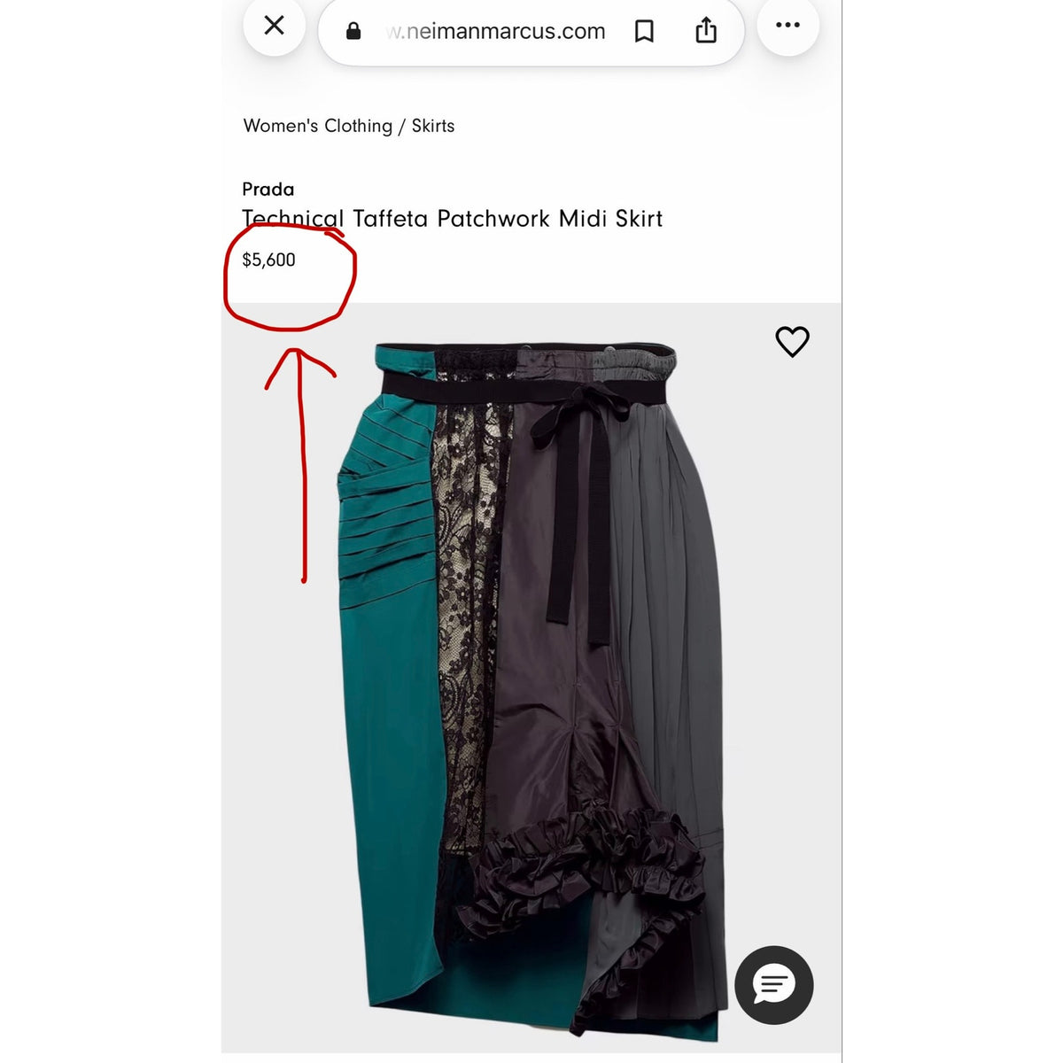 Size EU 40/Small/4US - Prada Technical taffeta patchwork skirt NEW