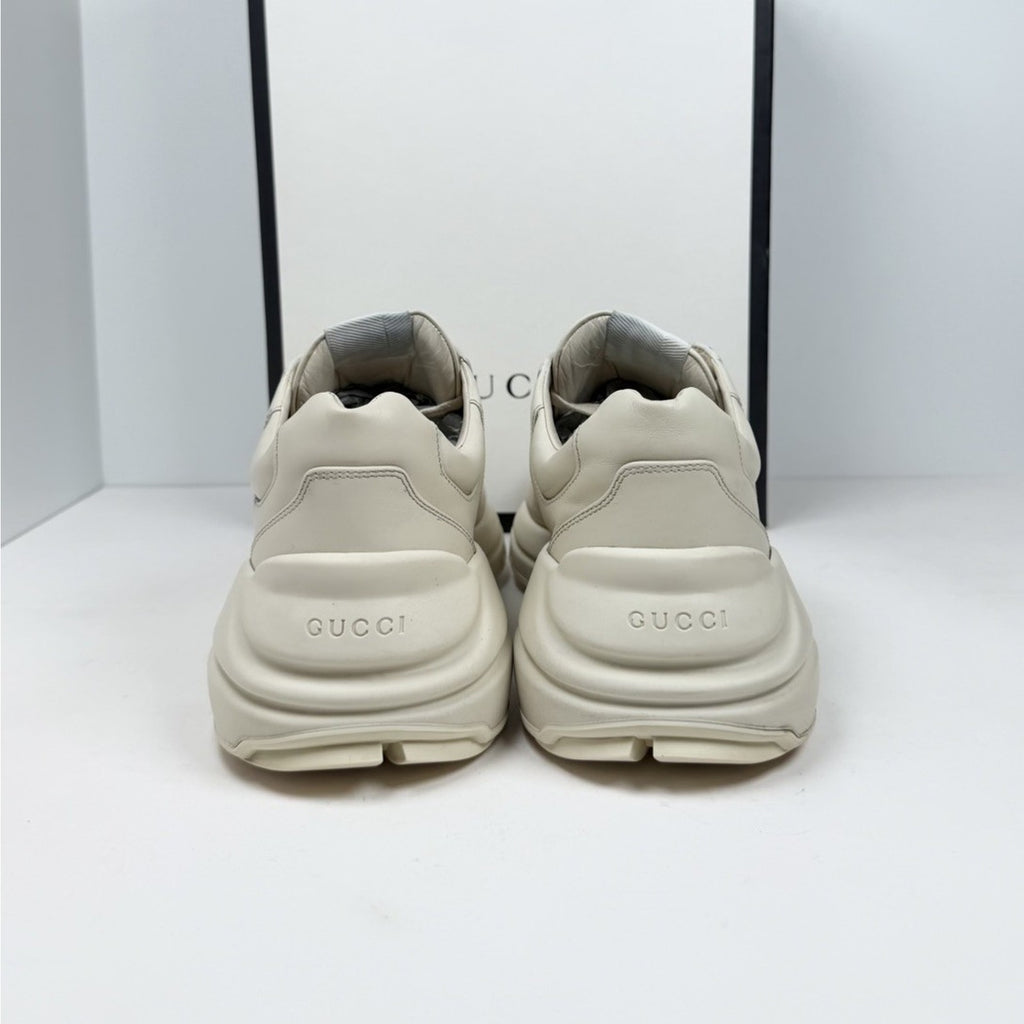 Size 7.5US - Gucci Rython Ivory Leather Hawaii