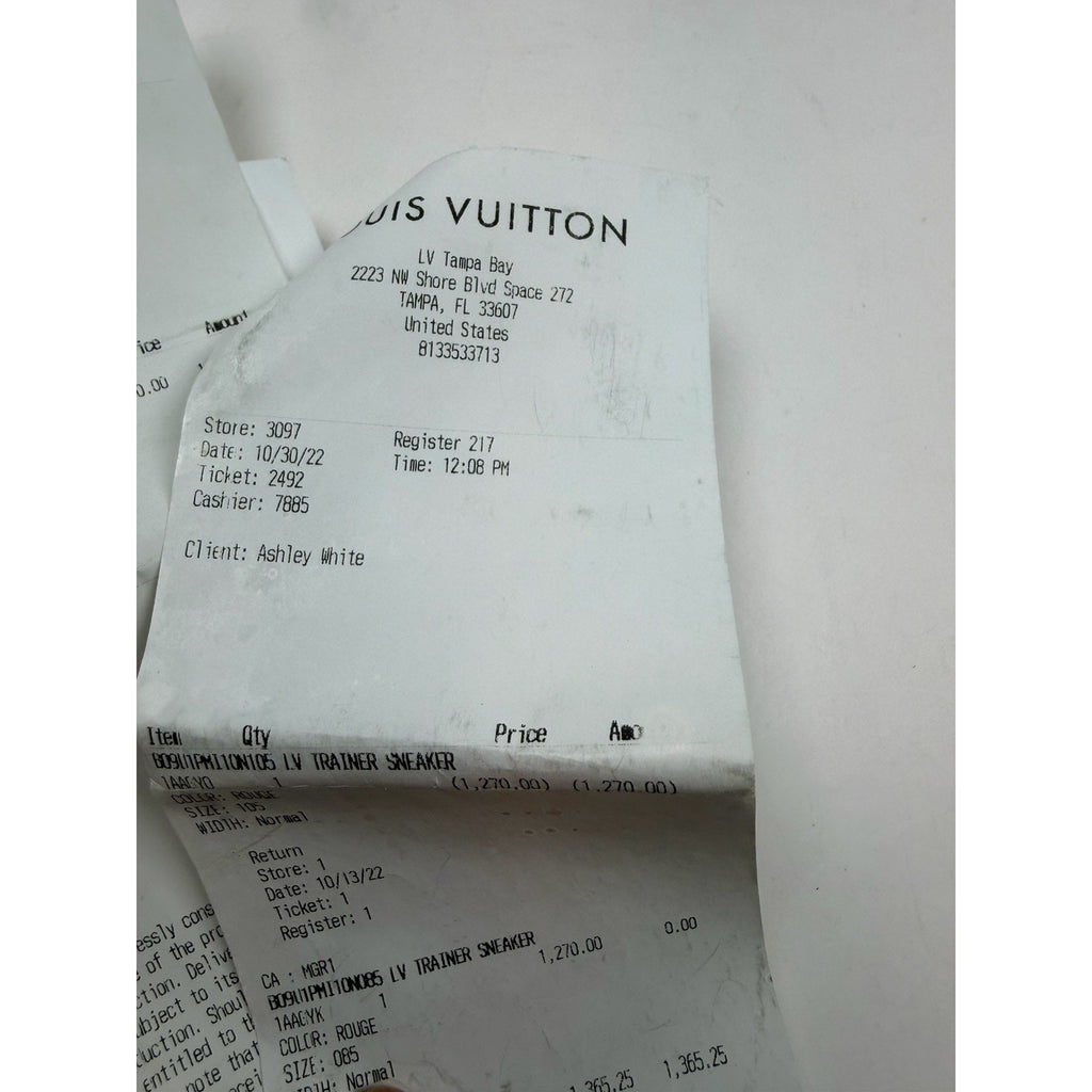 Size 9.5LV/10.5US - Louis Vuitton White Red