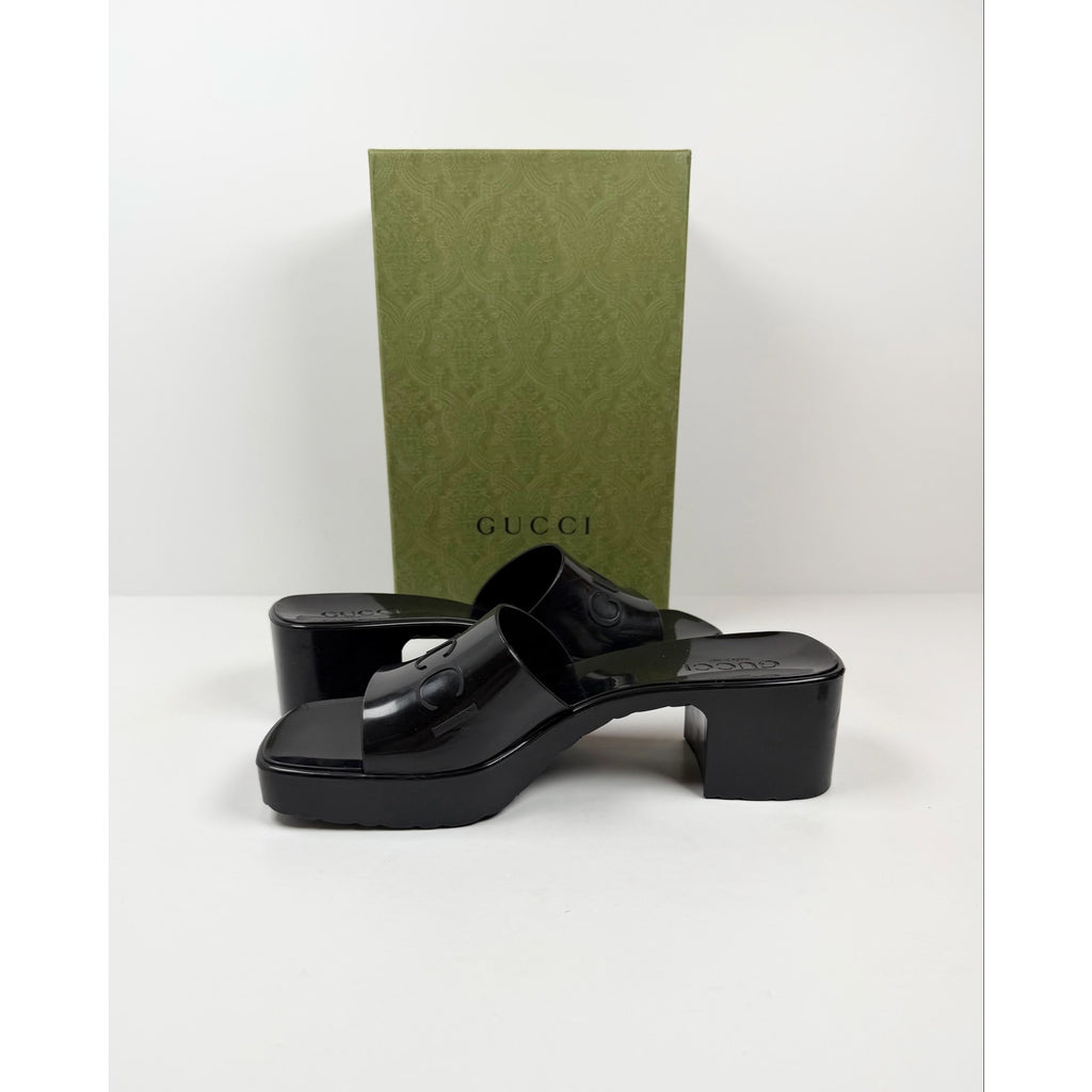 Size 40EU/10W - Gucci Rubber Platform Sandals