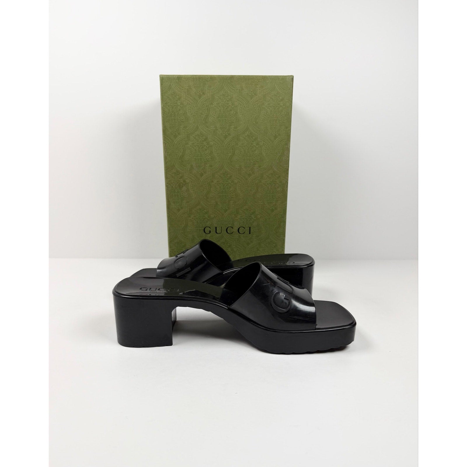 Size 40EU/10W - Gucci Rubber Platform Sandals