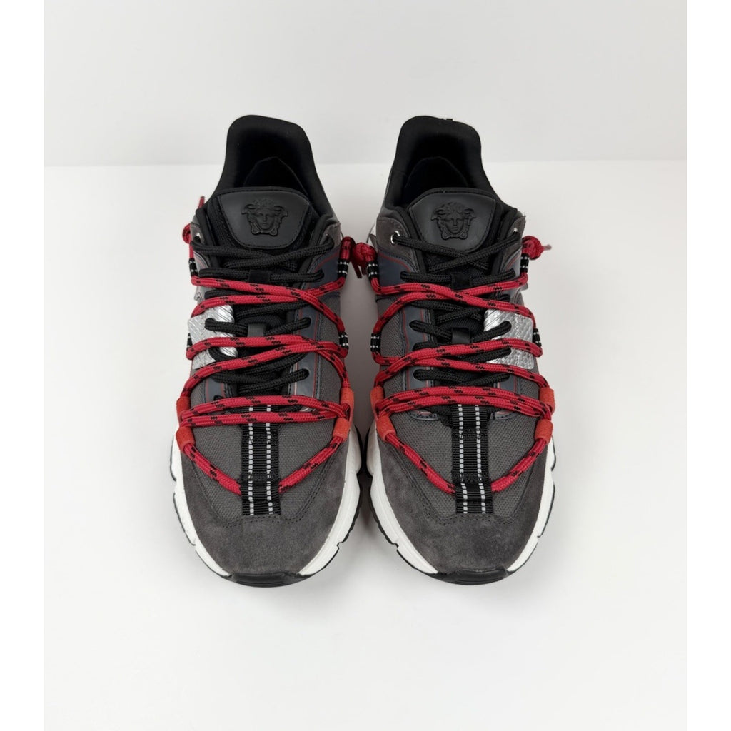 Size 45EU/12US - Versace Trigreca Black Red Sneakers NEW