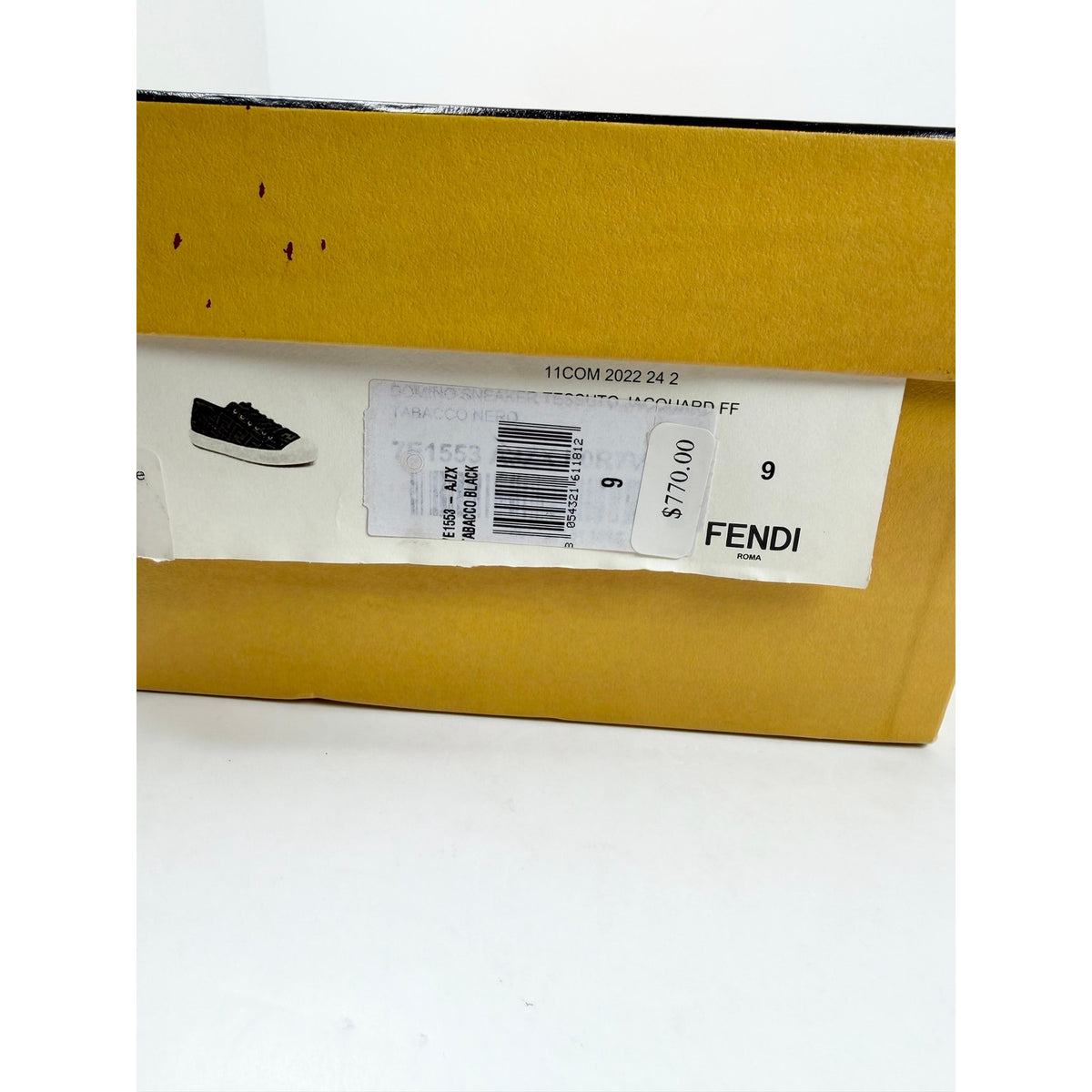 Size 9UK/10US - Fendi FF Jacquard Low Top