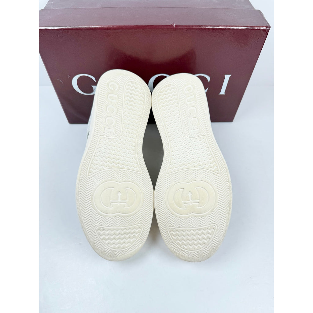 Size 8US - Gucci Embossed Leather Low Top